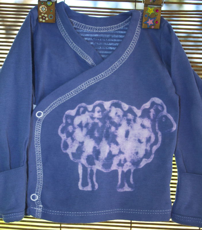 Shawn the sheep, kimono wrap infant top - product image  