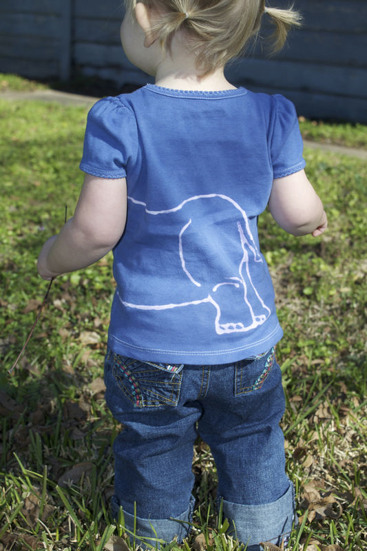 Rumble the Rhino - hand dyed t-shirt original design front and back - multiple colors available - product image  