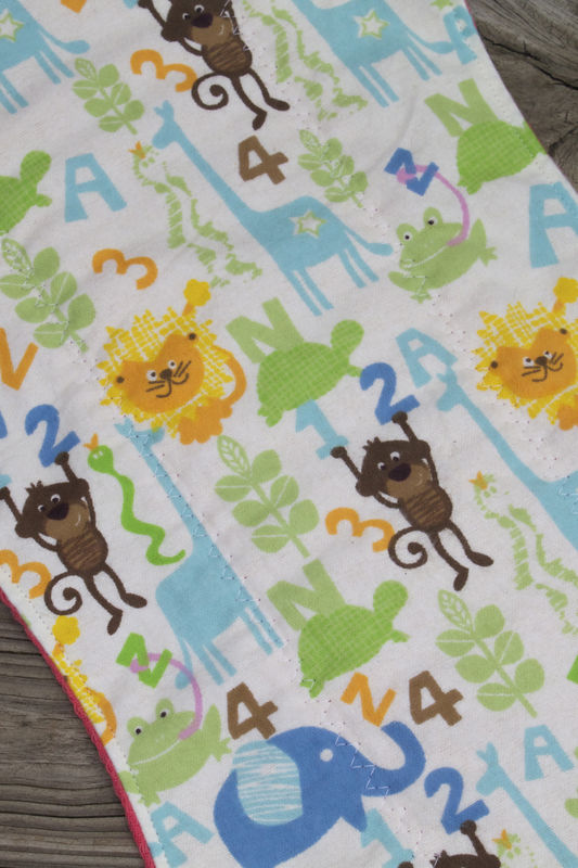 Animal safari (white) burp cloth - product image  