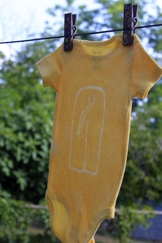 Tupelo the elephant - hand dyed onesie original design front & back - product image  