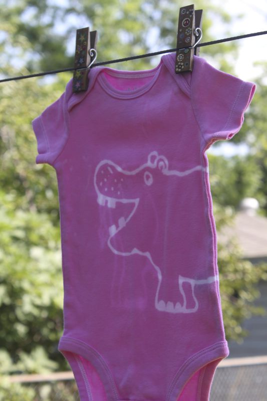 Hungry hungry the hippo - hand dyed onesie original design front & back - product image  