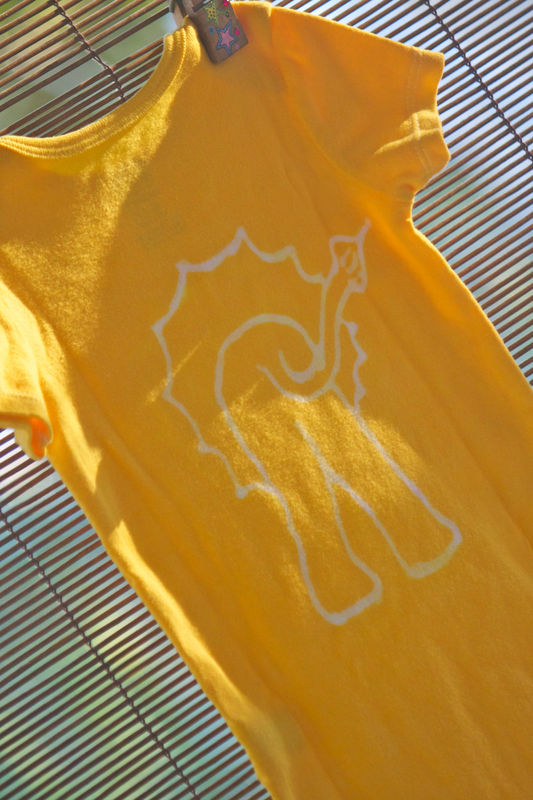 Jonathan the Lion - hand dyed onesie original design front and back - product image  