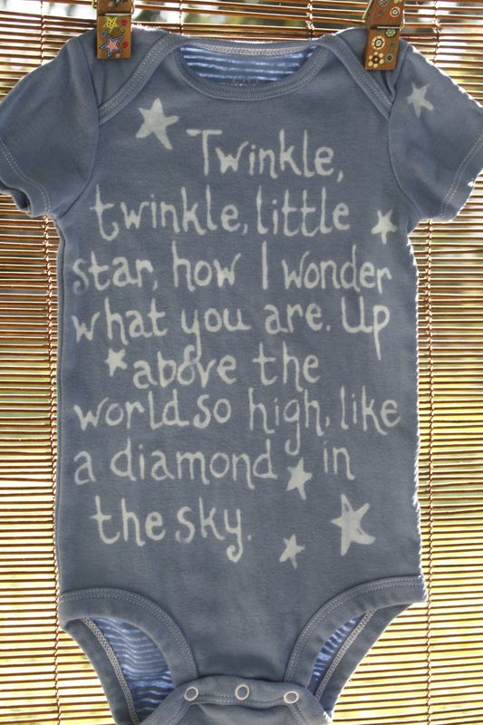 Twinkle twinkle little star onesie - hand dyed onesie original design - product image  