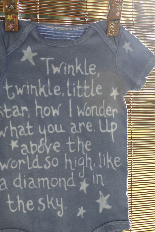 Twinkle twinkle little star onesie - hand dyed onesie original design - product image  