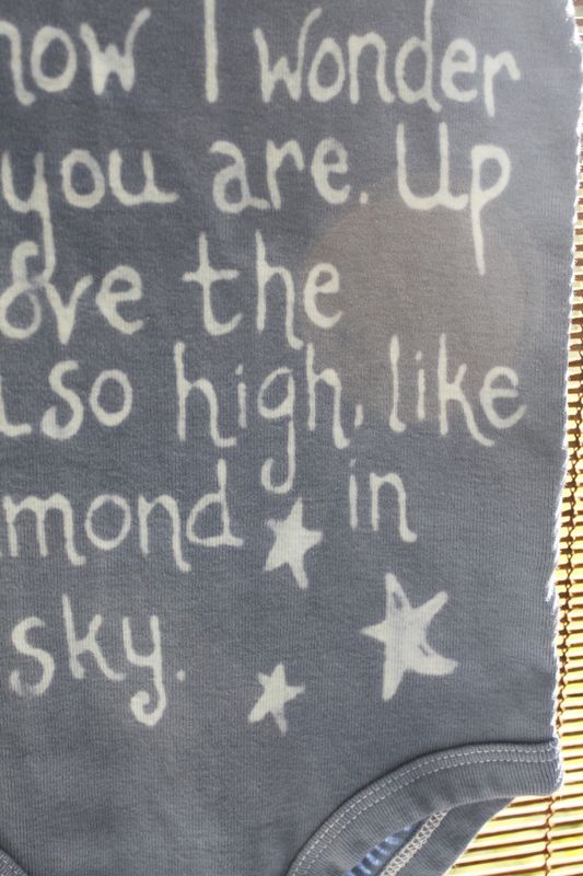 Twinkle twinkle little star onesie - hand dyed onesie original design - product image  