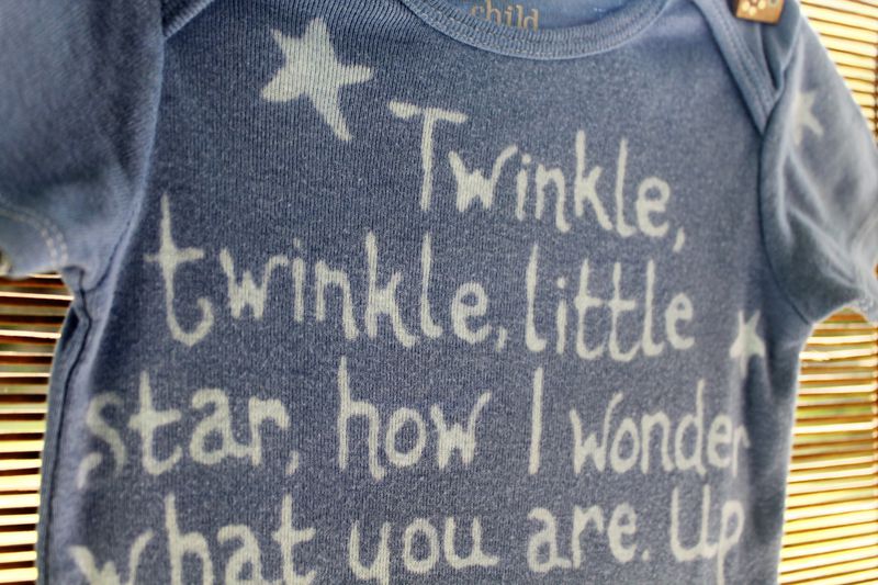 Twinkle twinkle little star onesie - hand dyed onesie original design - product image  