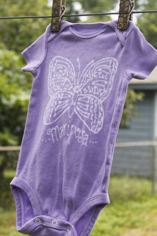 Mariposa/Butterfly - hand dyed onesie original design - product image  