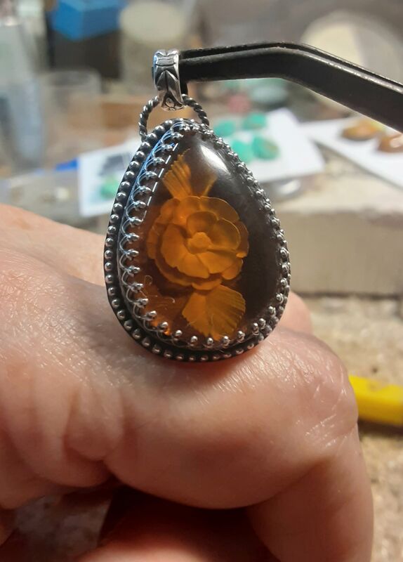 Authentic Intaglio Amber  choker    - product images  of 