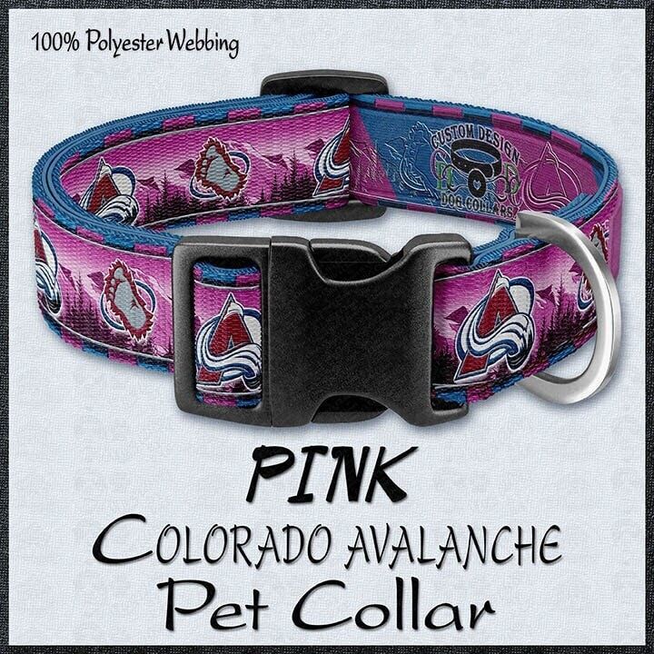 Colorado Avalanche Ice Hockey Designer Pet Collar - product image  