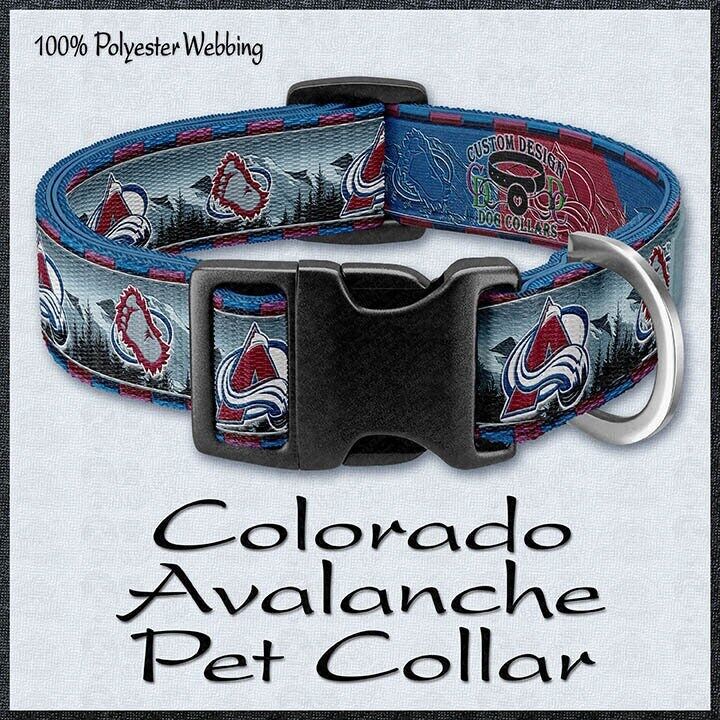 Colorado Avalanche Ice Hockey Designer Pet Collar - product image  