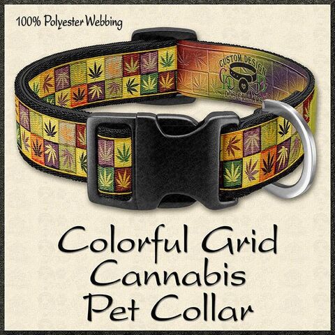 Weed,Pot,Cannabis,Ganja,Colorful,Grid,Leaf,Pet,Collar,Medium_Dog_Collar,Extra_Large_Collar,Large_Dog_Collar,Designer_Dog_Collar,Unique_Dog_Collar,Cannabis_Dog_Collar,Pot_420_Dog_Collar,Marijuana_Dog_Collar,Cannabis_420_collar,Marijuana_420_Collar,Large_Cannabis_Dog,Pot_Leaves_Collar,handmade_dog_collar