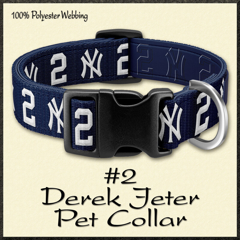 NY Yankees Jeter Number 2 NAVY Pet Collar Leash Key Fob Lanyard - product image  