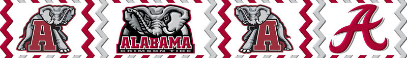Alabama Crimson Tide Chevron Design Custom Grosgrain Ribbon - product image  