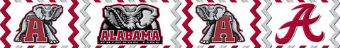 Alabama,Crimson,Tide,Chevron,Design,Custom,Grosgrain,Ribbon,Alabama Crimson Tide Chevron Custom Designed Grosgrain Ribbon, custom printed grosgrain ribbon, custom printed college university grosgrain ribbon, college university grosgrain ribbon by the yard