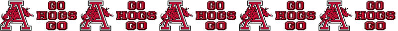 Arkansas Razorbacks 'Go Hogs Go' Custom Grosgrain Ribbon Design Custom Grosgrain Ribbon - product image  