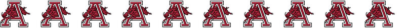 University of Arkansas Razorbacks 'A' Repeat Custom Grosgrain Ribbon Design Custom Grosgrain Ribbon - product image  