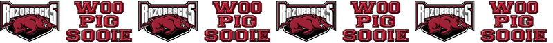 Arkansas Razorbacks 'Woo Pig Sooie' No2 Custom Designed Grosgrain Ribbon - product image  