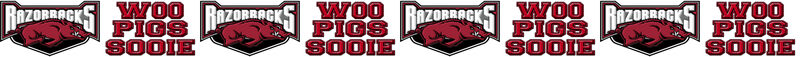 Arkansas Razorbacks 'Woo Pig Sooie' Custom Designed Grosgrain Ribbon - product image  