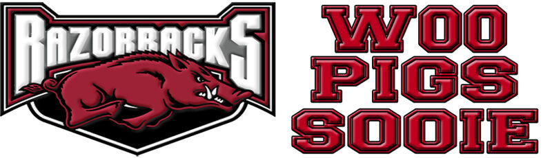 Arkansas Razorbacks 'Woo Pig Sooie' Custom Designed Grosgrain Ribbon - product image  
