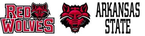 Arkansas,State,University,Red,Wolves,Custom,Designed,Grosgrain,Ribbon,Arkansas State University Red Wolves Custom Designed Grosgrain Ribbon, custom printed grosgrain ribbon, custom printed college university grosgrain ribbon, college university grosgrain ribbon by the yard