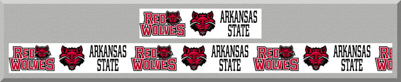 Arkansas State University Red Wolves Custom Designed Grosgrain Ribbon - product image  