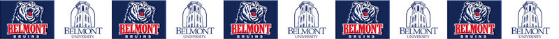 Belmont University Bruins Custom Designed Grosgrain Ribbon - product image  