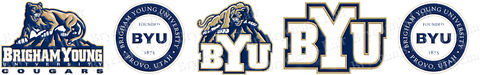 Brigham,Young,University,Cougars,Custom,Designed,Grosgrain,Ribbon,Brigham Young University Cougars Custom Designed Grosgrain Ribbon, custom printed grosgrain ribbon, custom printed college university grosgrain ribbon, college university grosgrain ribbon by the yard