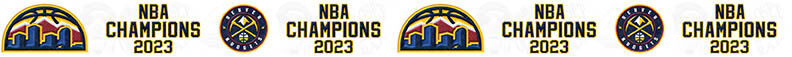 2023 NBA Champions Denver Nuggets Grosgrain Ribbon by the Yard - product image  