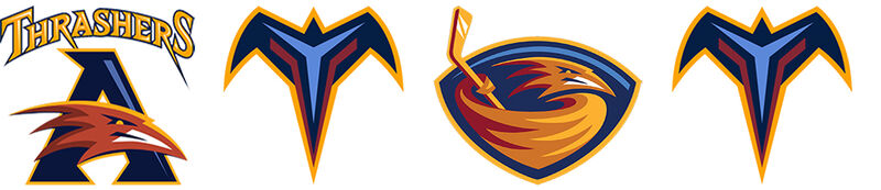 Atlanta Thrashers Grosgrain Ribbon Custom Printed by the Yard - product image  
