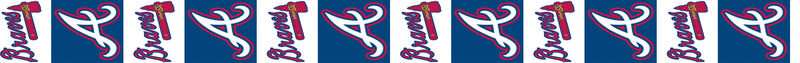 Atlanta Braves Vertical Orientation Grosgrain Ribbon Custom Printed by the Yard - product image  