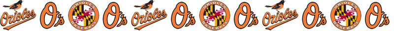 Baltimore Orioles Grosgrain Ribbon Custom Printed by the Yard - product image  