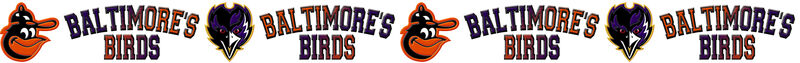 Baltimore Orioles Ravens 'Baltimore's BIRDS' Grosgrain Ribbon Custom Printed by the Yard - product image  