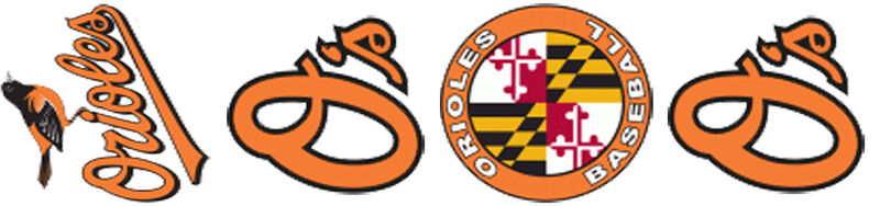 Baltimore Orioles Vertical Orientation Grosgrain Ribbon Custom Printed by the Yard - product image  