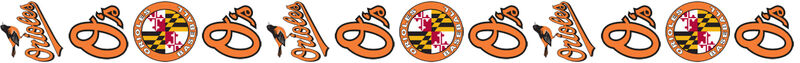 Baltimore Orioles Vertical Orientation Grosgrain Ribbon Custom Printed by the Yard - product image  