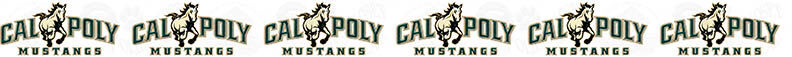 California Polytechnic State University Mustangs Custom Designed Grosgrain Ribbon Printed by the Yard - product image  