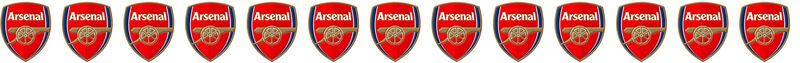 Arsenal Soccer Custom Hand Printed Grosgrain Ribbon by the Yard - product image  