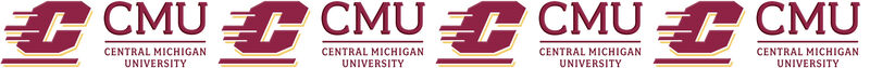 Central Michigan University Custom Designed Grosgrain Ribbon Printed by the Yard - product image  