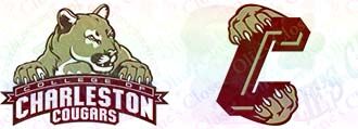 Charleston College Cougars Custom Designed Grosgrain Ribbon Printed by the Yard - product image  
