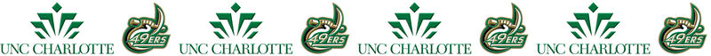 Charlotte UNC 49ers No1 Custom Designed Grosgrain Ribbon Printed by the Yard - product image  