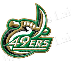 Charlotte UNC 49ers No2 Custom Designed Grosgrain Ribbon Printed by the Yard - product image  