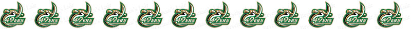 Charlotte UNC 49ers No2 Custom Designed Grosgrain Ribbon Printed by the Yard - product image  