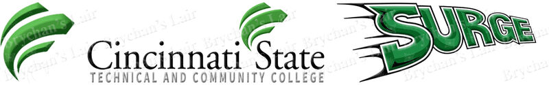 Cincinatti State University Surge Custom Designed Grosgrain Ribbon Printed by the Yard - product image  
