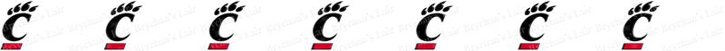 Cincinnati University Bearcats ver. No5 Custom Designed Grosgrain Ribbon Printed by the Yard - product image  