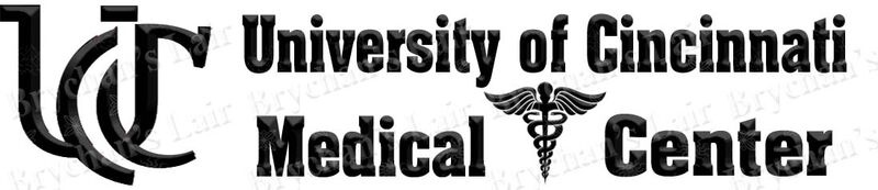 Cincinnati University Medical Center UCMC Custom Designed Grosgrain Ribbon Printed by the Yard - product image  