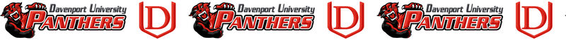 Davenport University Panthers ver. No3 Custom Designed Grosgrain Ribbon Printed by the Yard - product image  