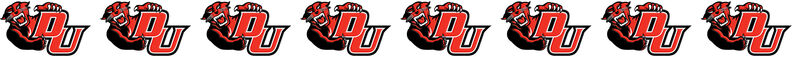 Davenport University Panthers ver. No4 Custom Designed Grosgrain Ribbon Printed by the Yard - product image  