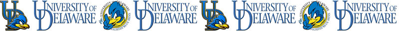 Univerity of Delaware Fighting Blue Hens Custom Designed Grosgrain Ribbon Printed by the Yard - product image  