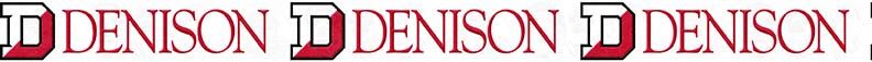 Denison University BIG RED Custom Designed Grosgrain Ribbon Printed by the Yard - product image  