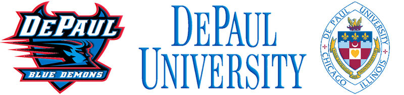 DePaul University Blue Demons Custom Designed Grosgrain Ribbon Printed by the Yard - product image  