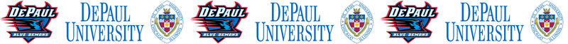 DePaul University Blue Demons Custom Designed Grosgrain Ribbon Printed by the Yard - product image  